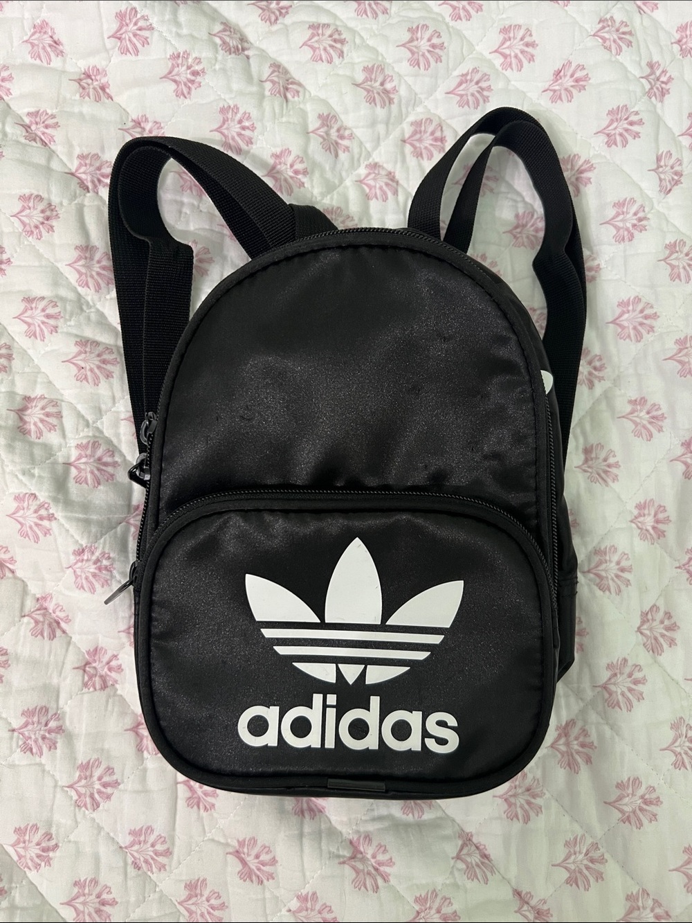 adidas Black Backpack with White Trefoil Logo